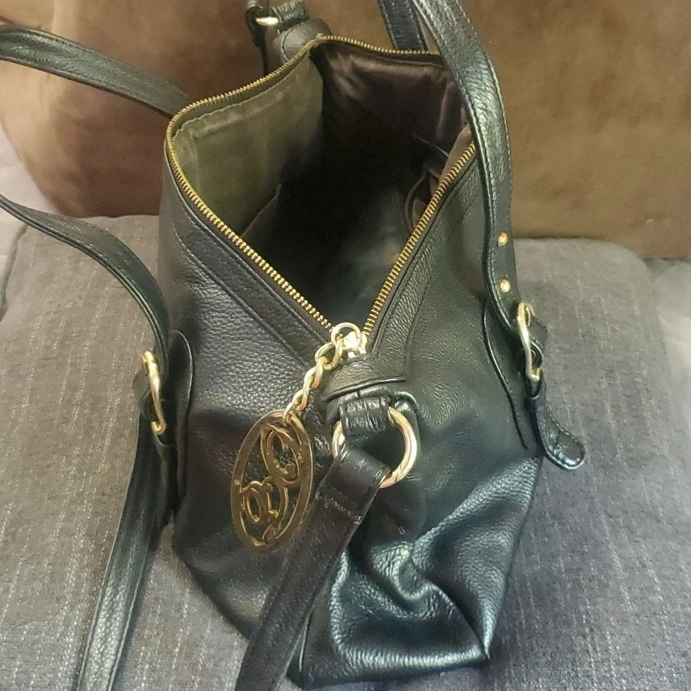 Authentic Black Genuine Leather Onna Ehrlich Bag